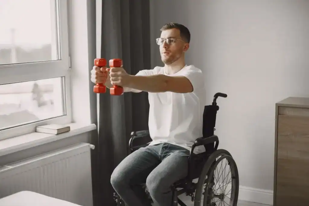 Empowering Weight Loss: A Comprehensive Guide for Individuals with Disabilities 1 Image of man doing exercise in his wheelchair to aid weight loss Rotherham