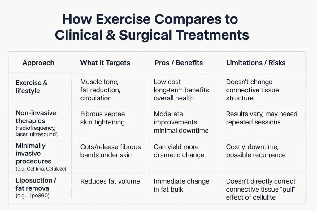 Sculpting Your Bum: Can Toning Exercises Really Reduce Cellulite? 2 How exercise compares to treatments from Lipo 360 Rotherham