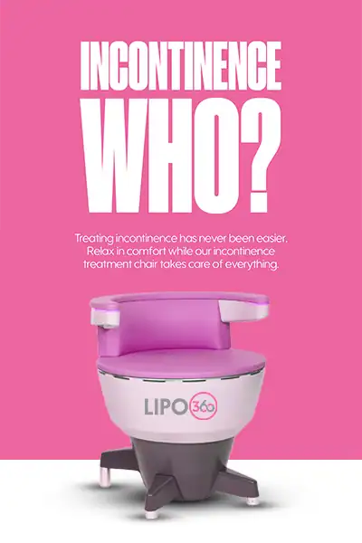 LIPO360 EMS Chair Can Help with Urinary Incontinence 2 Image of a urinary incontinence treatment seat Rotherham